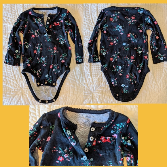 Baby Girl Long Sleeve Onesies & Leggings 12 months - Picture 6 of 8